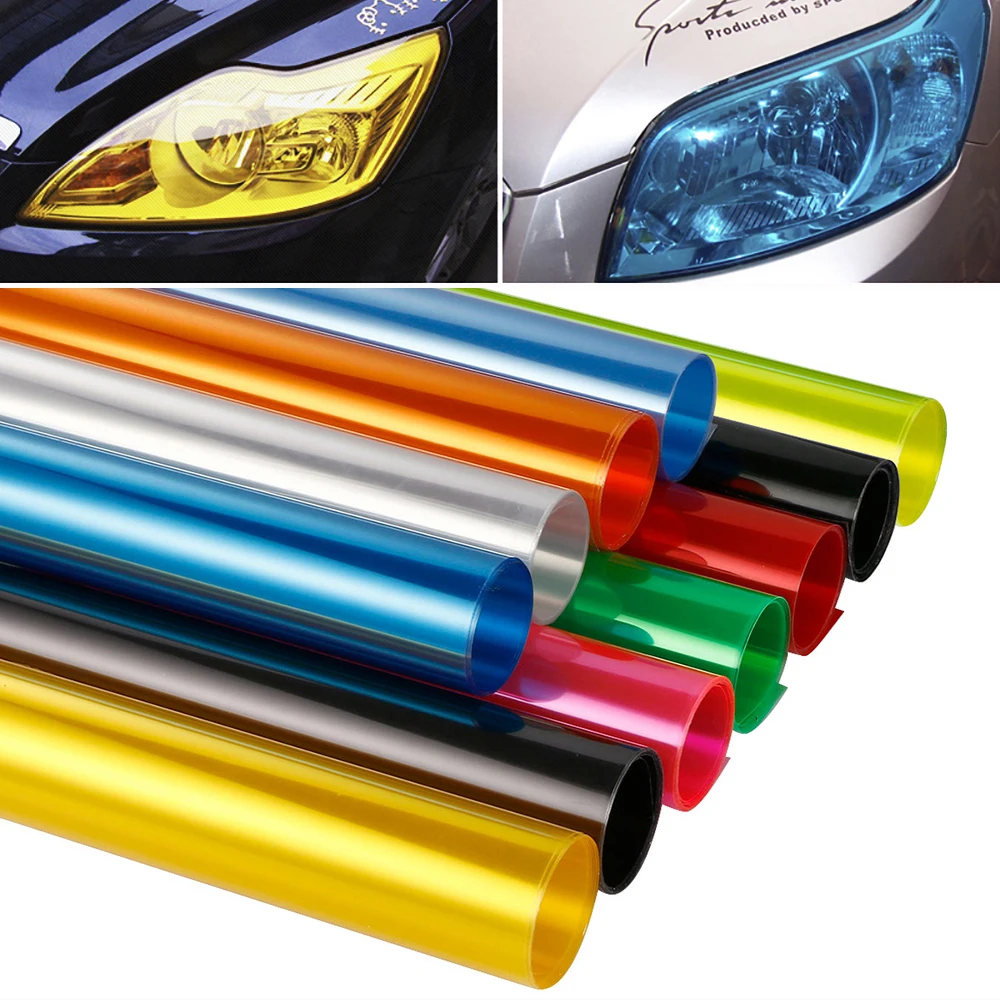 30*150cm Self Adhesive Headlights Tail Lights Sticker Fog Lamp Vinyl Film Car Styling Tinting Films for Car Exterior Accessories