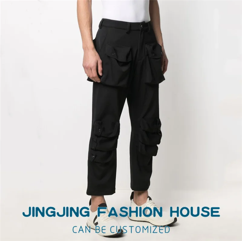 S-6XL!!2021 New summer men's casual pants popular nine points men's handsome straight pants pants loose all-match cargo pants