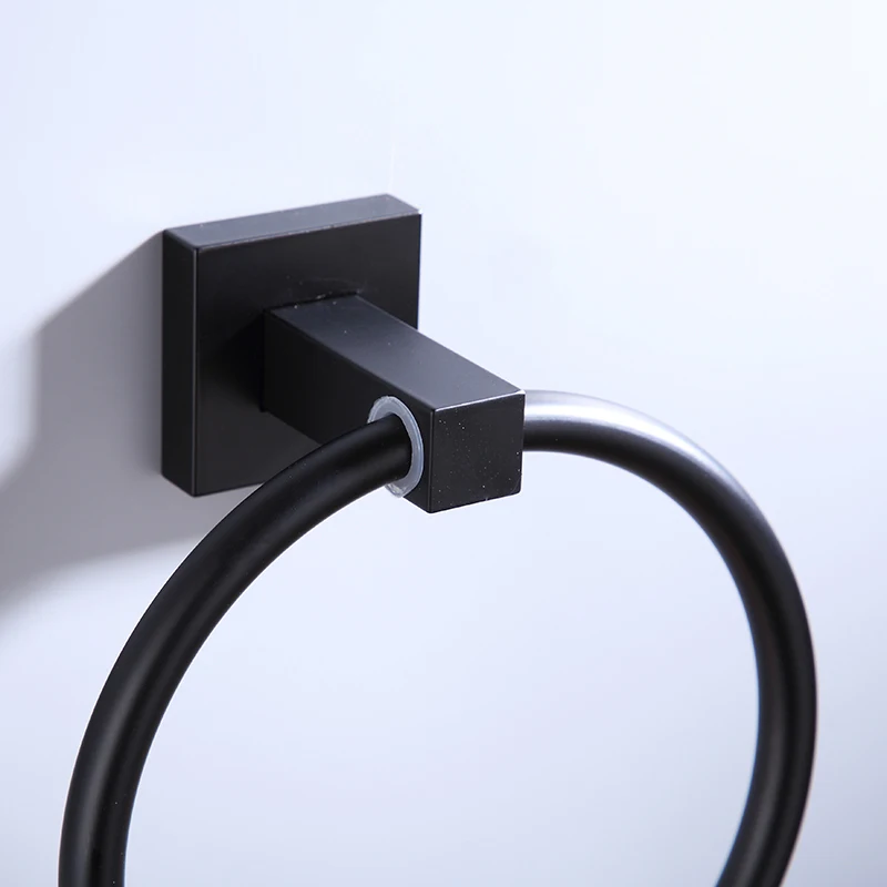 Набор аксессуаров для ванной комнаты Алюминиевые черные комплекты оборудования