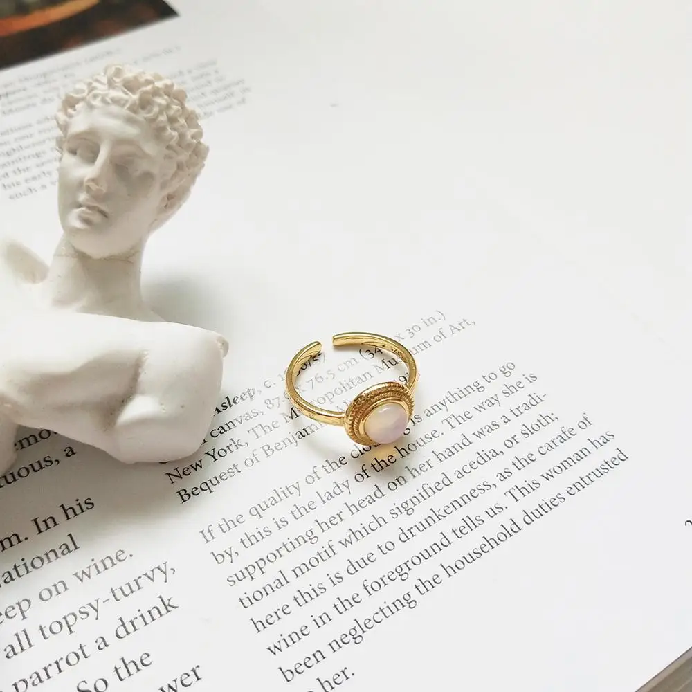 Kinel ювелирное изделие из стерлингового серебра S925 пробы простое кольцо с камнем