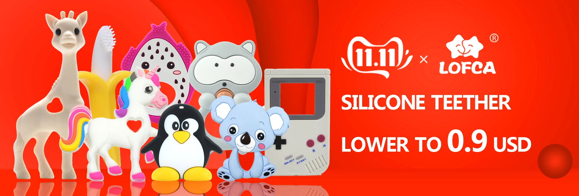 LOFCA 20 штук силиконовые бусины Микки Силиконовые Детские Прорезыватели для зубов мультфильм Жевательная оральная зубная соска клип ожерелье Новорожденные игрушки