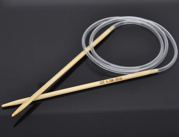 

1PC 4mm 80cm Long Bamboo Circular Knitting Needles Transparent Tube DIY Craft Crochet Hooks Needles Loom Tool Home Supplies