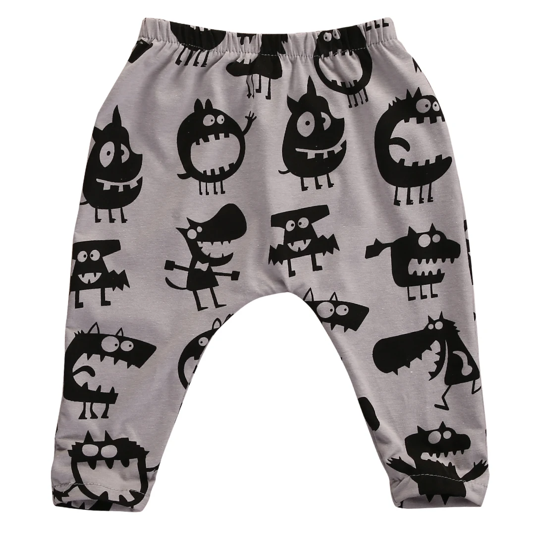 Baby Boy Pants Newborn Toddler Monster Printed Bottom Harem Leggings Trousers 0-3Y Infant Children Cotton Loose |