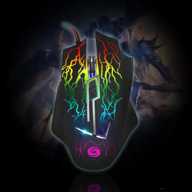 

Проводная игровая мышь K1022 с цветной RGB подсветкой, электрическая мышь