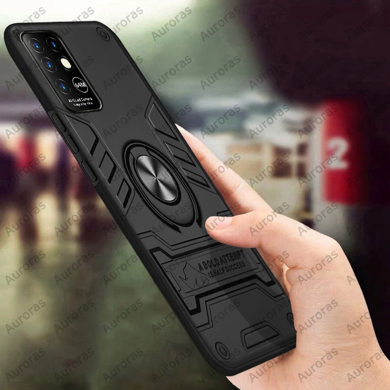 auroras shockproof rhinoceros armor case for infinix note 8 finger ring magnetism holder case for note 8 cover 10 pro hot 10s free global shipping