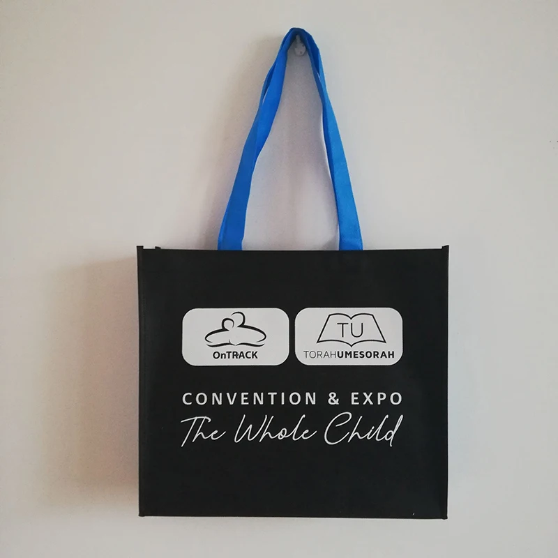 Оптовая продажа 500 шт./лот рекламные сумки для покупок с логотипом на заказ