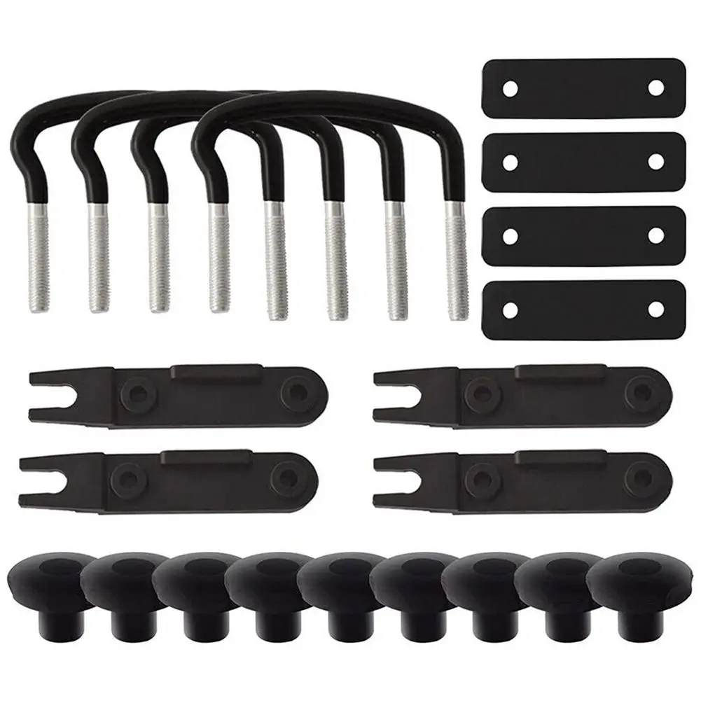 

4pcs Stainless Steel Car U-Bolts Clamps Universal Roof Box Car Van Mounting Fitting Kit Van U-Bolts Clamps Luggage Accessories