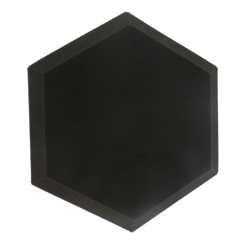 

6Pcs Acoustic Panels Bevled Edge Sound Panels Used in Wall Acoustic Foam Tiles and Acoustic Treatment 14 x 13 x 0.4Inch