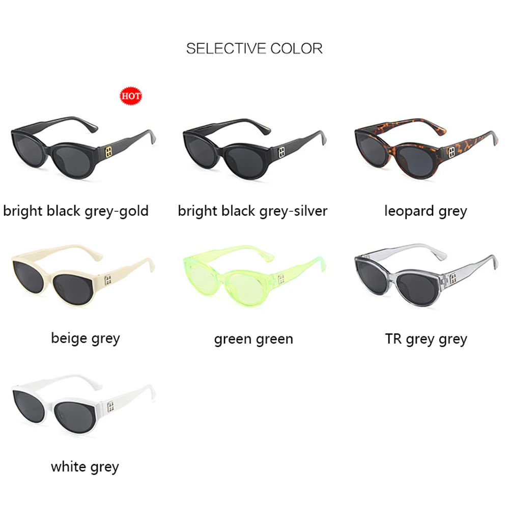 

YAMEIZE Cat Eye Sunglasses Women Luxury Brand Designer Fashion Oval Sun Glasses For Ladies Vintage Female Eyeglasses Oculos Gafa