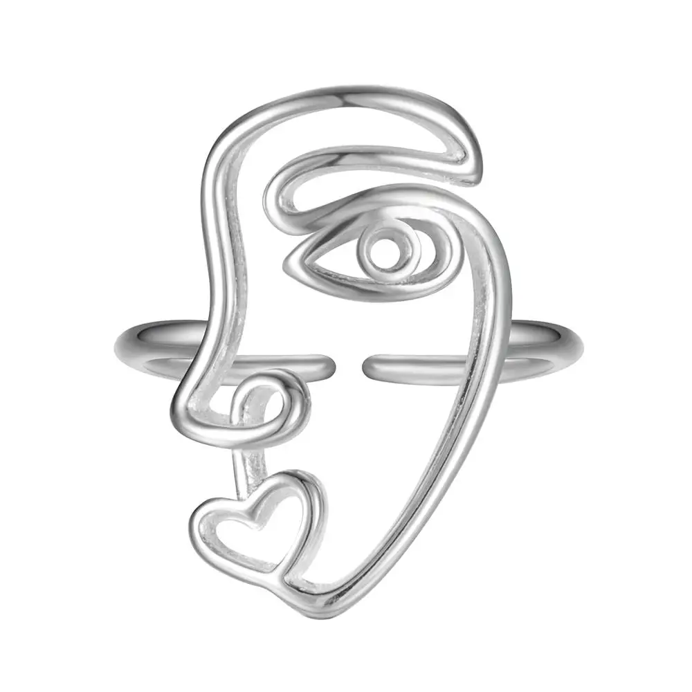 Женское кольцо в этническом стиле Chandler с абстрактным циферблатом золотистое на