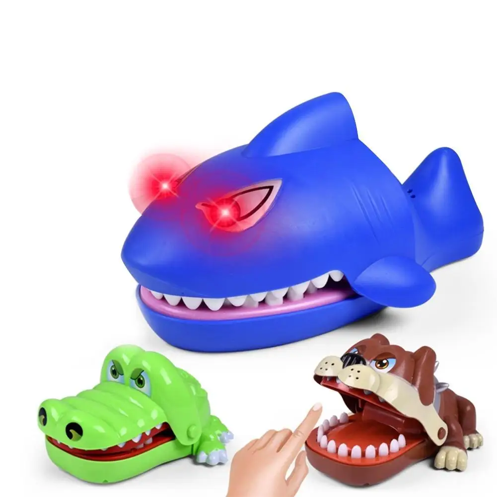 

Children's Creative Funny Mouth Biting Large Bulldog Snappy Shark Finger Game Toy