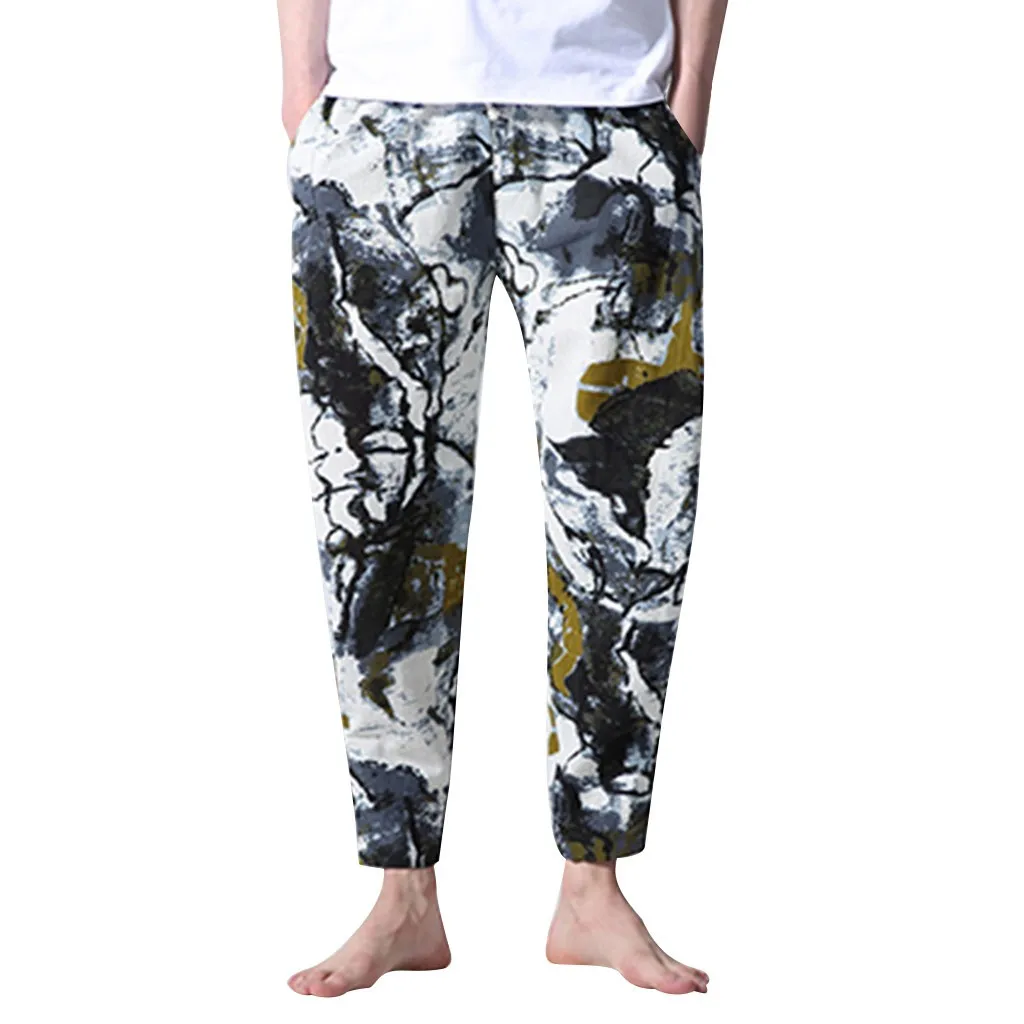 Мужские этнические штаны с принтом Nine Cent большие грузовые спортивные джоггеры