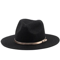 straw hat for women panama hat summer beach hat female casual lady women flat brim straw cap girls sun hat chapeu feminino