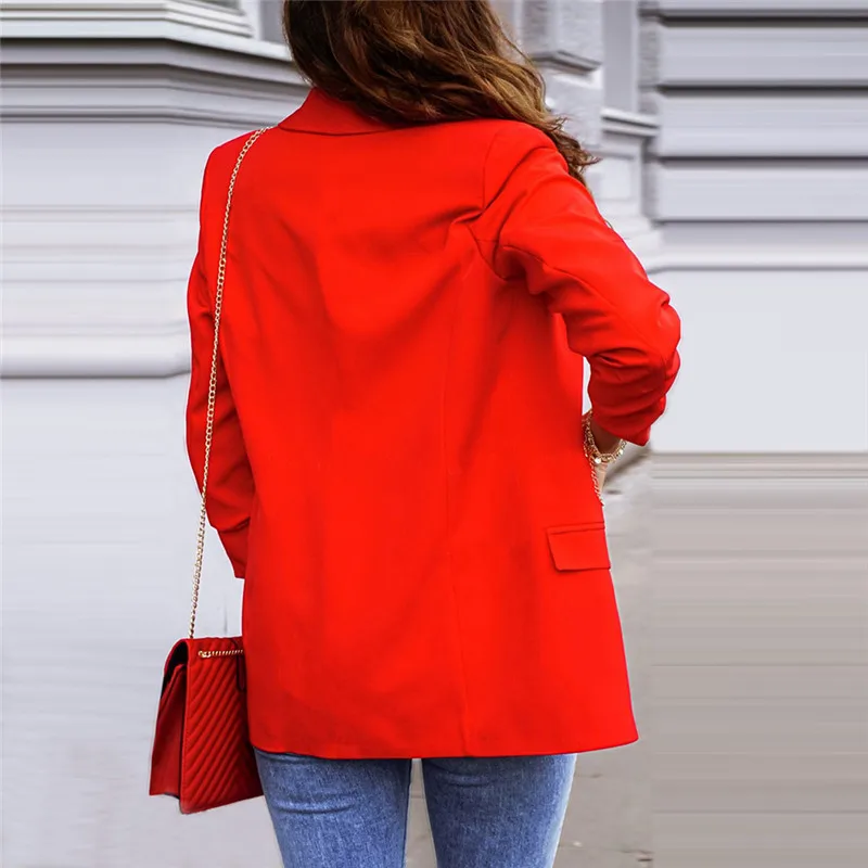 

Women's Cardigan OL Blazer Elegant Fashion Lady Blazers Coat Suits Female Big Size S-2XL Office Jacket Formal Suit Streetwear