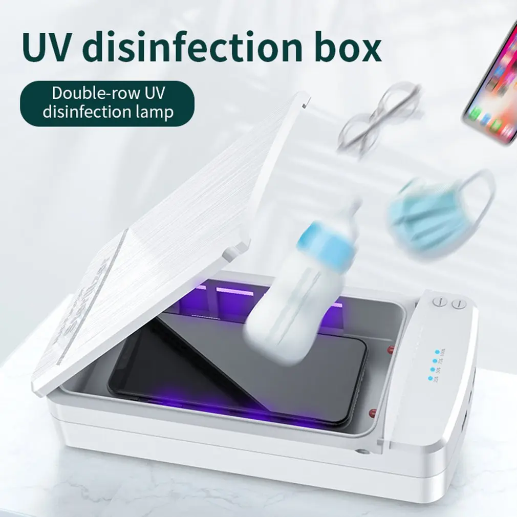 

Quick UV Light Phone Sterilizer Box Jewelry Phones Cleaner USB Personal Sanitizer Disinfection Cabinet