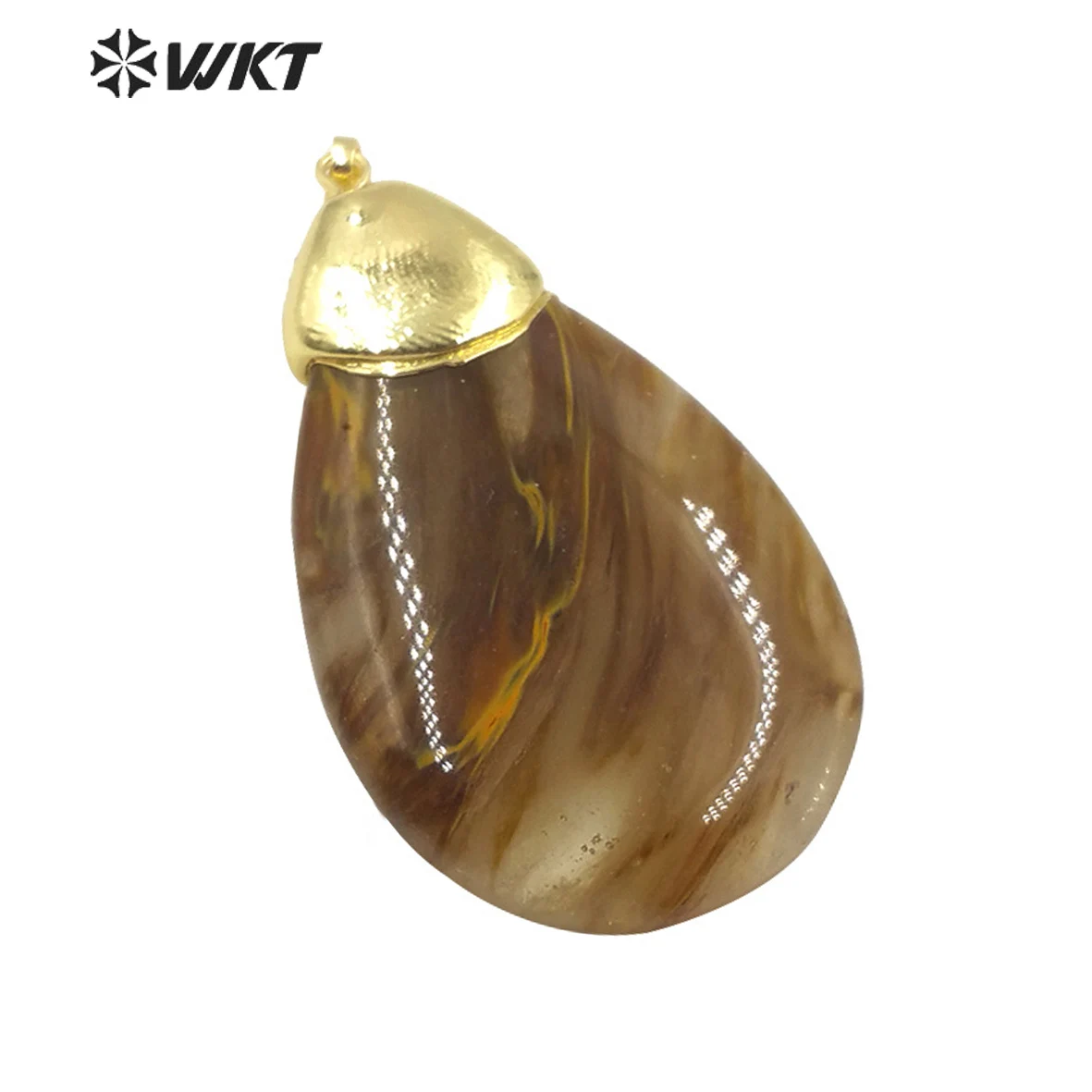 

WT-P1513 WKT Natural Stone Pendant Water Drop Shape Crystal Pendant Teardrop Shape Crystal Women Fashion Pendant Jewelry Finding