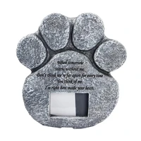 pet memorial stones for loss of pet gifts paw print shaped tombstone pet dog cat grave photo frame memorial gifts