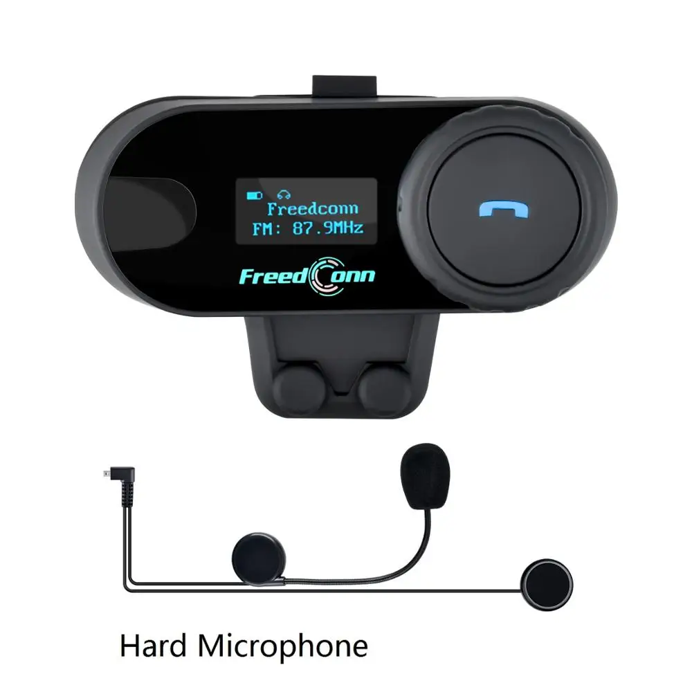 FreedConn TCOM-SC BT переговорные мотоциклетный шлем домофон беспроводной Bluetooth гарнитура Водонепроницаемый домофон ЖК FM - Цвет: For Open Face Helmet