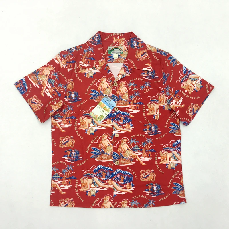 

Dong Aloha Bob Shirts Hawaii Hula Girl Men Beach Shirt Summer Short Sleeve Hawaiian Shirt Vacation Tops Camisa Masculina