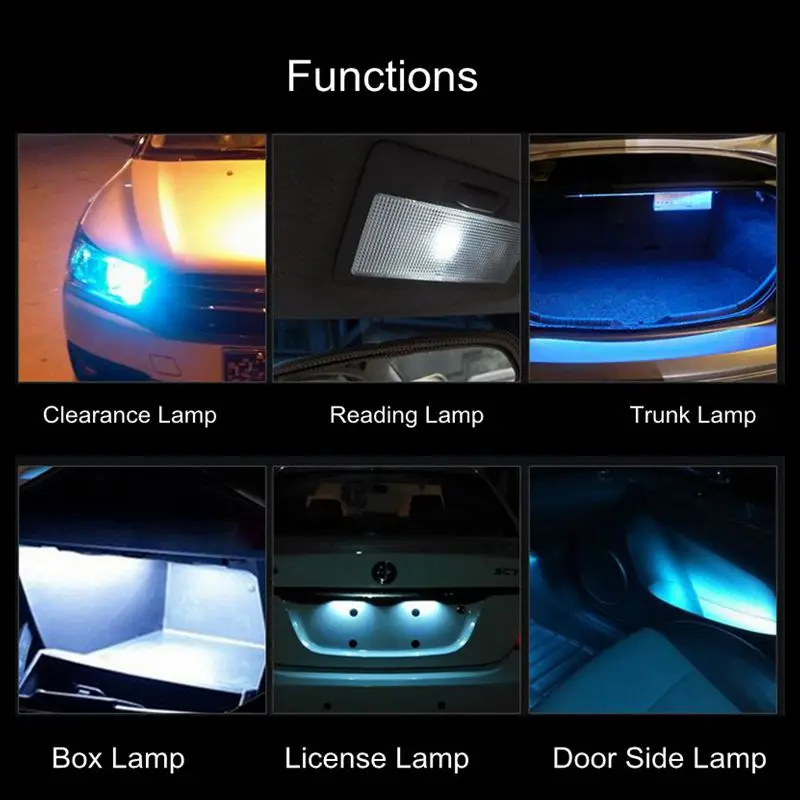 Светодиодная лампа T10 W5W 5 SMD белого цвета для Lexus CT DS LX LS IS ES RX GS GX-Series IS250 IS300 ES240 ES250 10