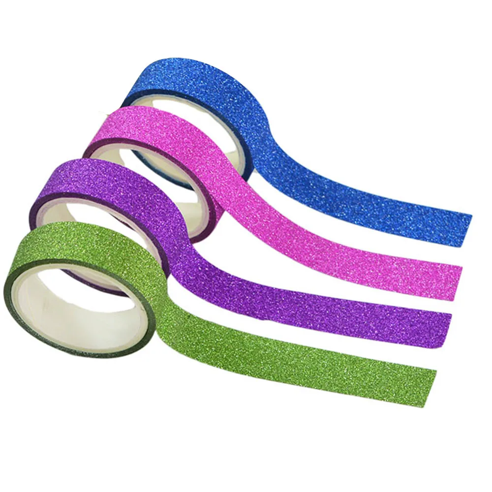 

1 рулон Васи маскирующая клейкая наклейка Блестящая лента Сделай Сам Скрапбукинг Маскировка Школа Офис поставка