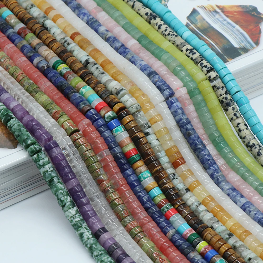 

Natural Stone Beads Yellow Jade/Unakite/Turquoise Isolation Beads 3x6 MM For Jewelry Making DIY Bracelet Necklace Accessory