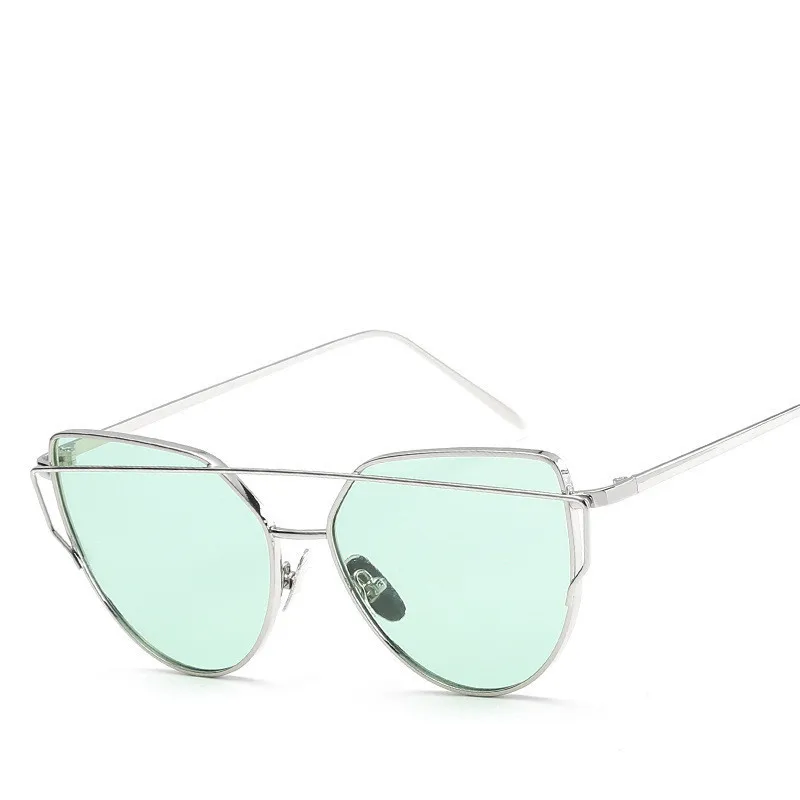 

Sunglasses Women Luxury Cat eye Brand Design Mirror Rose New Gold Vintage Cateye Fashion sun glasses lady Eyewear UV400