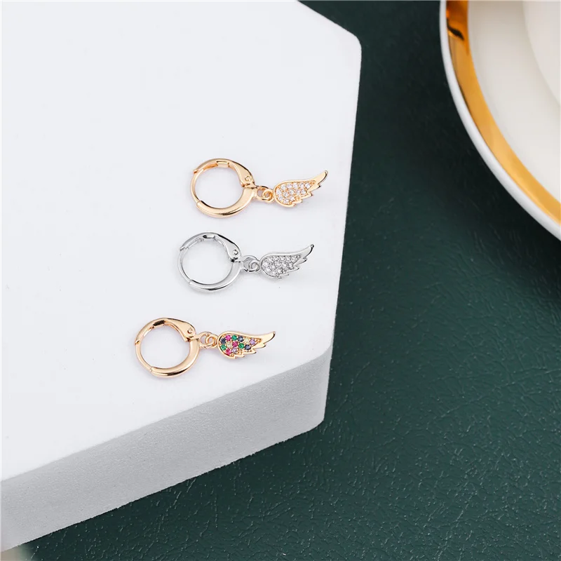 

Parrot Animal Dangle Earrings For Women Bird Wings Copper Alloy Hanging Earing Jewelry Female Ins Style Accessories Girl Gift