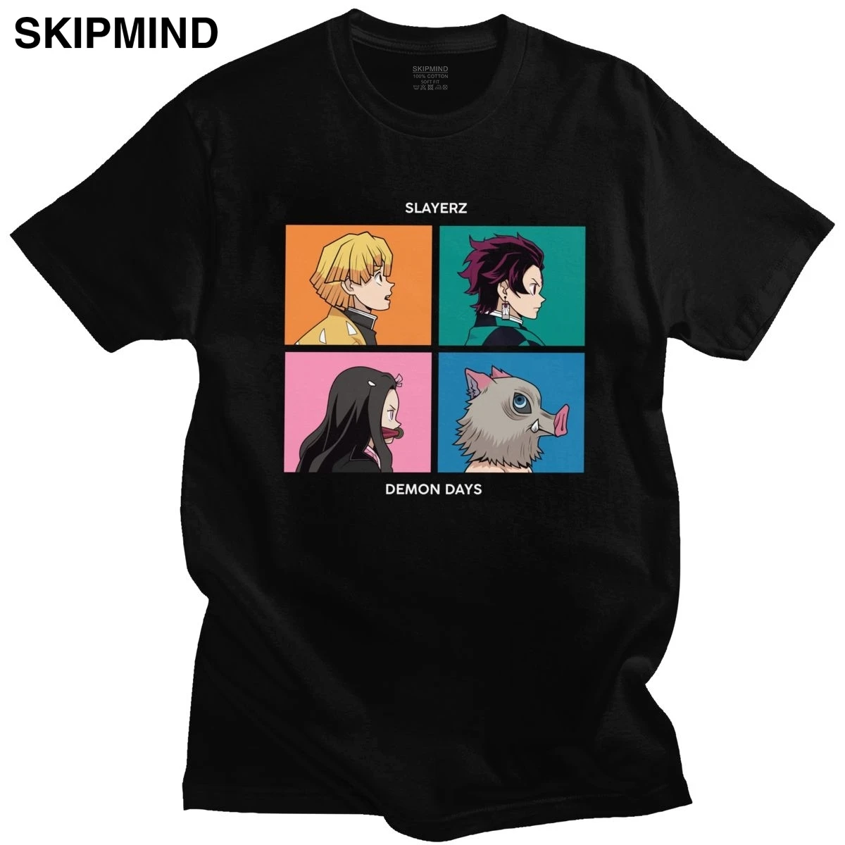 Мужская хлопковая футболка с коротким рукавом принтом Аниме Манга иносукэ