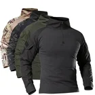 Мужские тактические походные футболки, военная армейская камуфляжная рубашка с длинным рукавом для охоты и скалолазания, Мужская дышащая спортивная одежда