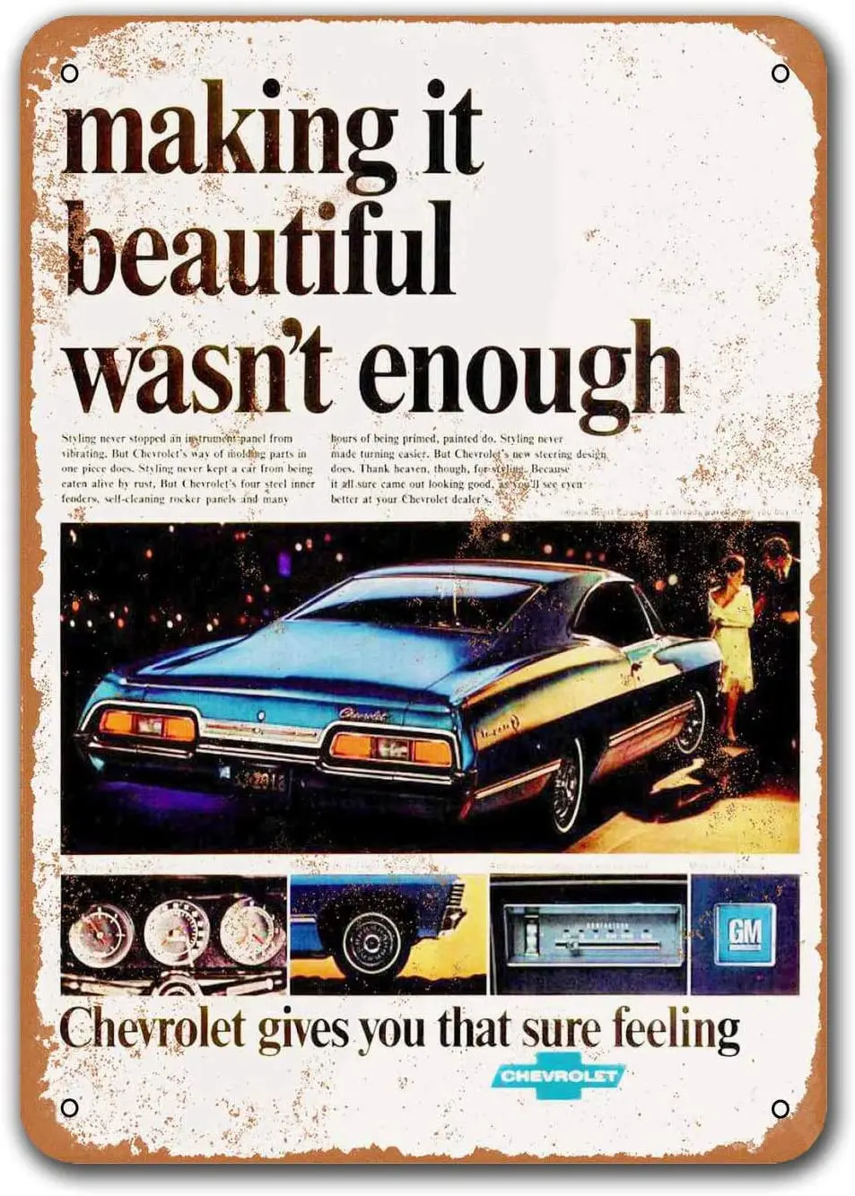 

Coffee Club Bar Poster Dorm Pub Restaurant 1967 Impala Sport Coupe Home Game Room Wall Decor Tin Signs Cars Metal Vintage