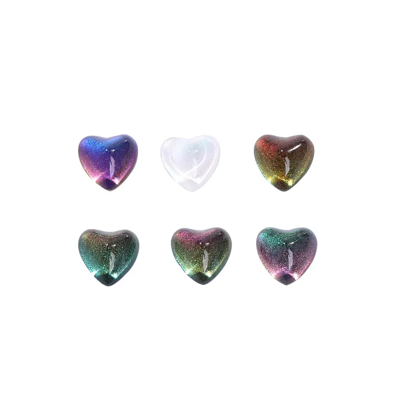 

Starlight Fluorescence Flat Back Heart Rhinestone DIY Nails Art Decorations Pendants Earring Jewelry Making