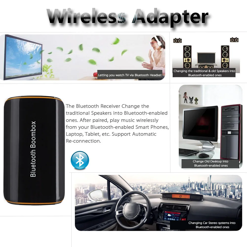 

B2 Hifi Speaker 3.5MM Jack AUXB2 Wireless Bluetooth Audio Receiver LCD Display Stereo Music Player Home Audio System
