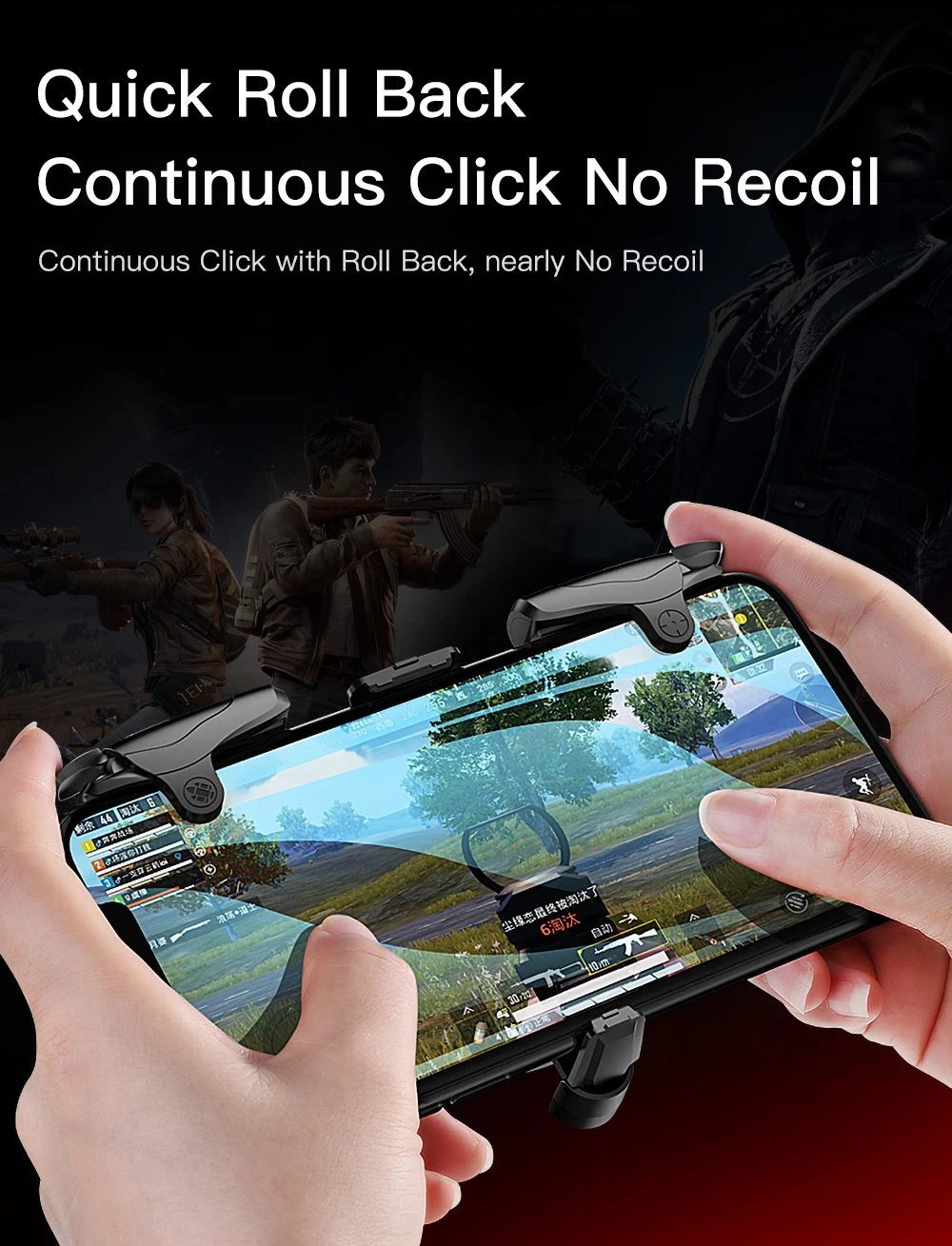 Meeker Gamepad Joystick for PUBG Joypad Trigger Fire Button 3 in 1 Adjustable Shooter Controller For PUBG Mobile Phone Game Pad