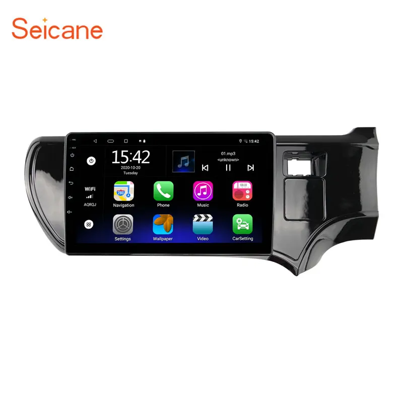 

Seicane 9 дюймов Android 9. 0 2G + 32G 4-ядерный Автомобильный GPS радио для 10,0-2012 Toyota AQUA RHD мультимедийный плеер навигация поддержка RDS