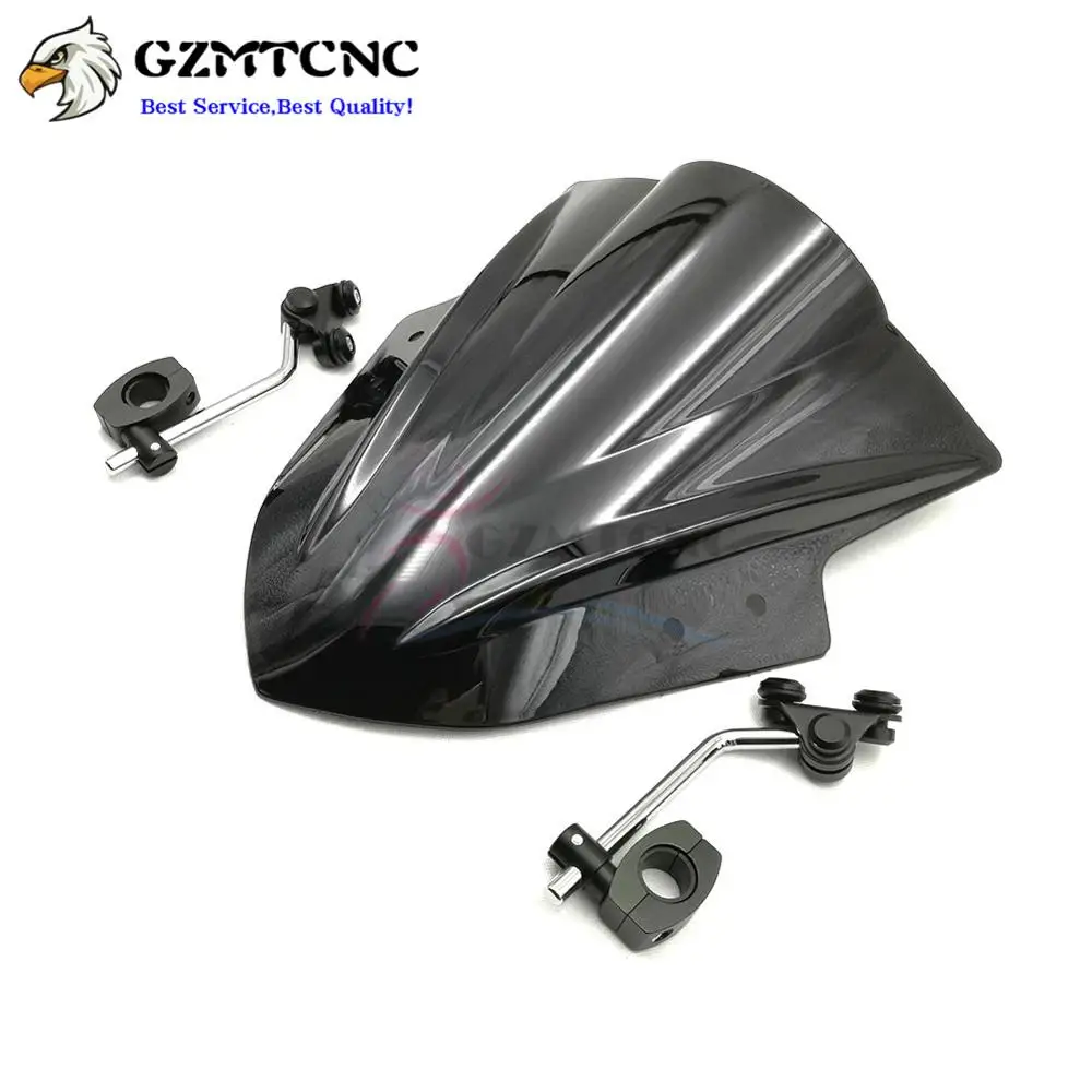 Лобовое стекло с регулируемым кронштейном для уличных велосипедов Honda Kawasaki Suzuki