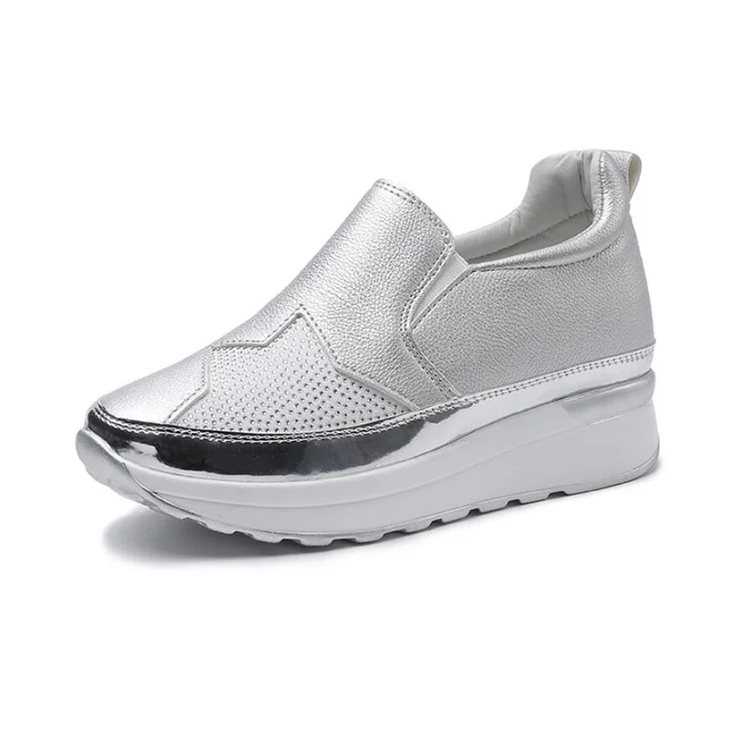 Коренастый спортивная обувь 2020 женская модная на платформе блестками и без