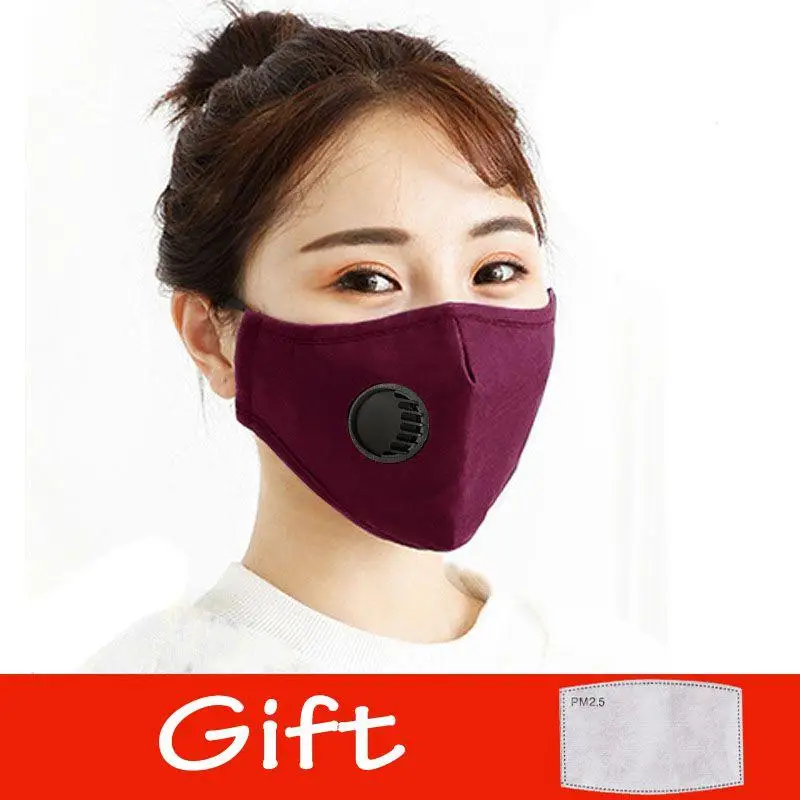 Cotton Face Mask PM2.5 Respirator Activated Cover Mouth Anti Dust Haze Pollution Bacteria Proof Flu Masks with Filter | Спорт и
