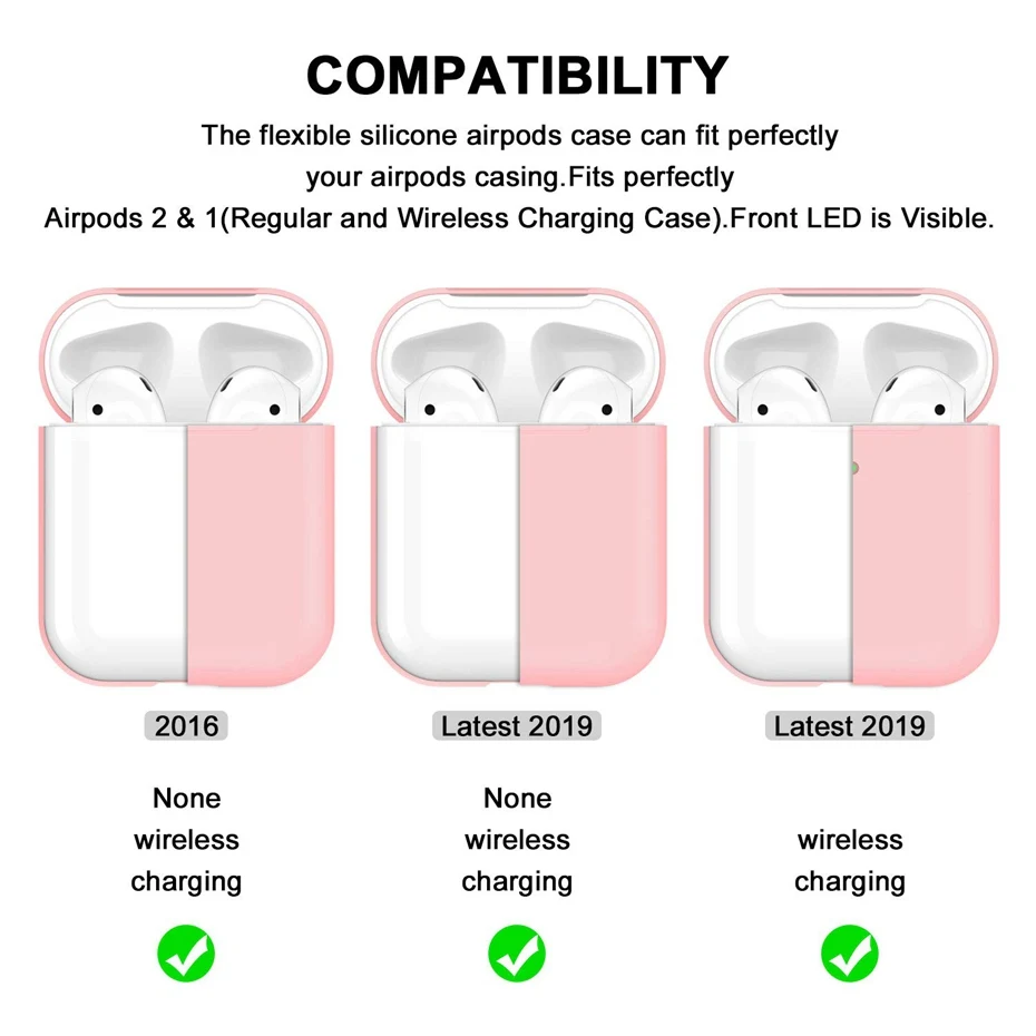 Силиконовый чехол для AirPods 2 Чехол для зарядки наушников чехол для Apple AirPods Air Pod 1 2 Bluetooth коробка гарнитура защитный чехол