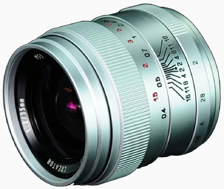 Объектив Mitakon Zhongyi Creator 35 мм f/2 для Камеры Pentax K Mount. Лампочка телефона