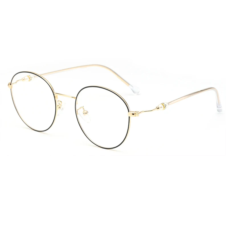 Мужские Ретро Круглые Женские очки модная жемчужная оправа оптическая от