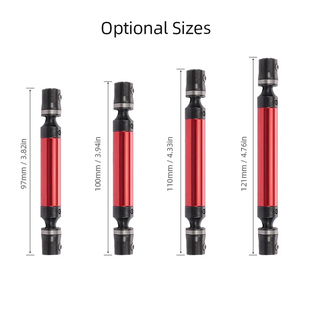 

For Climbing Car 97mm Drive Shaft Red Metal Transmission Shaft Remote Control Model Upgrade Accessories