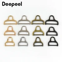 deepeel 20pcs metal adjuster buckle d dee ring buckles triangles with bar swivel clip loop for diy belt bag straps accessories