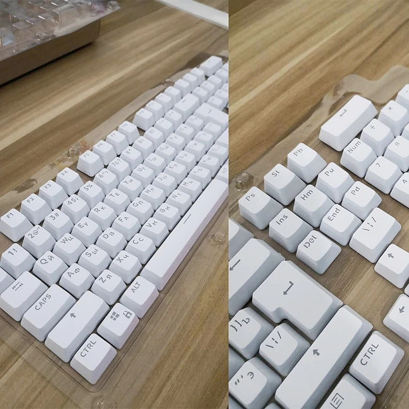 

104 Keycaps Russian Translucent Backlight Keycaps For Cherry MX Keyboard Switch R9JA