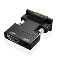 hdmi to vga 1080p female to male and male to female converter adapter with 3 5mm audio portable