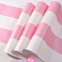 cute pink stripe wallpaper for kids rooms decor kawaii girl bedroom decoration diy horizontal vertical striped wallpapers j143