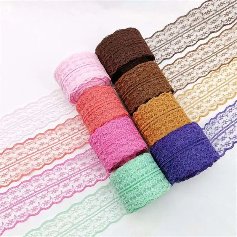 

DIY Wedding/Birthday/Christmas Decorations Ribbon Lace Trim 3/4" 20mm Wide (11yards/lot) Handicrafts Embroidered Net