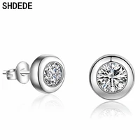 shdede korean small ear studs earrings women accessories embellished with crystals from austrian hot fashion jewelry gifts x082