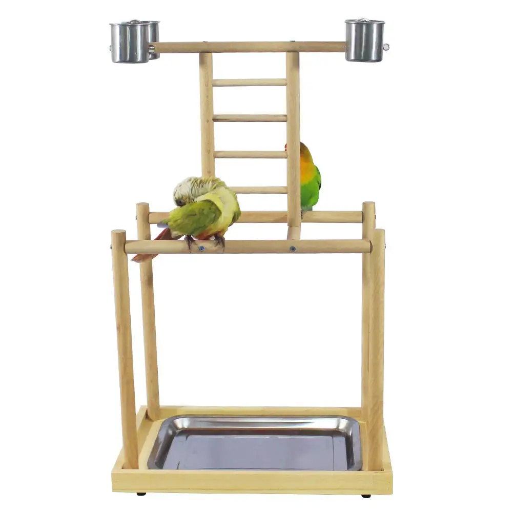 Игровая подставка для попугаев тренажерного зала Ранняя чашка клетка лестницы
