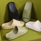 Шлепанцы женскиемужские однотонные, мягкие дышащие, Нескользящие, летняя обувь для дома и улицы, тапочки для пар, 2021